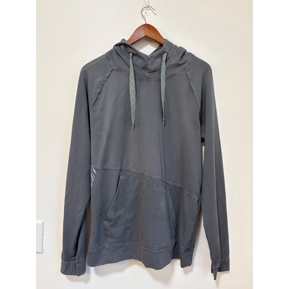 E9 Pure Style Mens Gray Climbing Hoodie Made in Italy Pullover L Long Sleeve